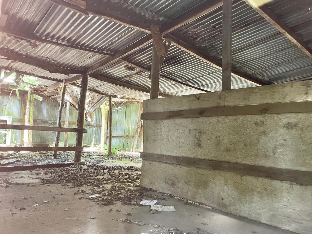 Lot: 36 - A COLLECTION OF DERELICT BUILDINGS ON A WOODED RURAL SITE EXTENDING TO 1.41 ACRES -